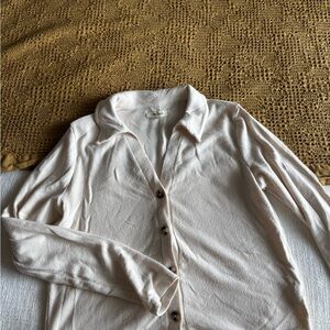 Madewell Off-White Ribbed Cardigan